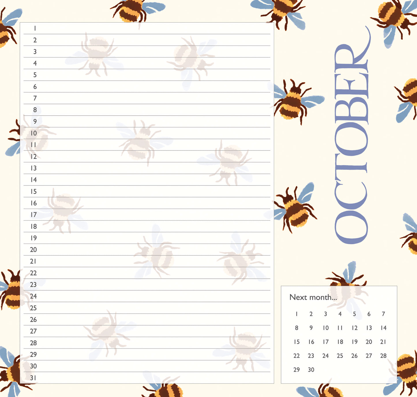 Emma Bridgewater Birthday Candles Midi Calendar 2027 (PFP)