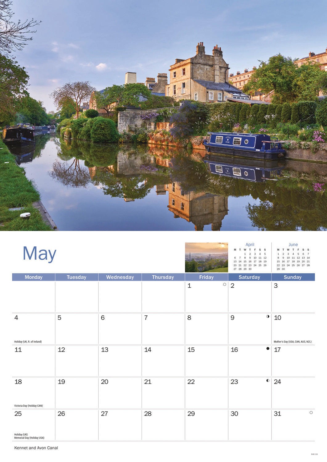 Bath A4 Calendar 2026