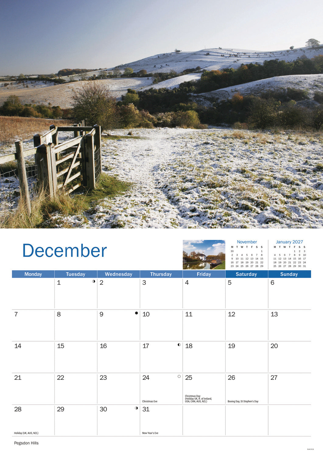 Bedfordshire A4 Calendar 2026