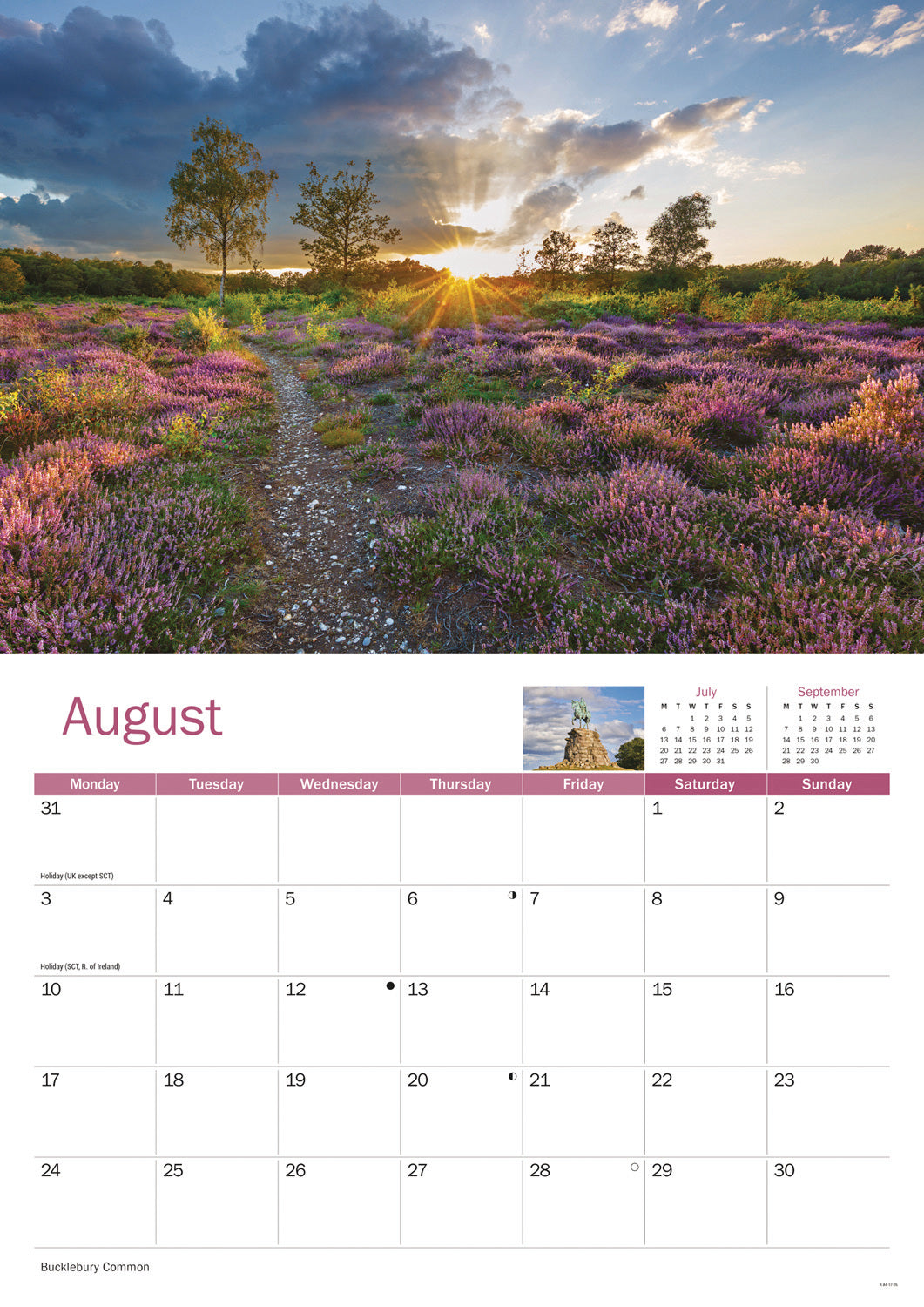 Berkshire A4 Calendar 2026