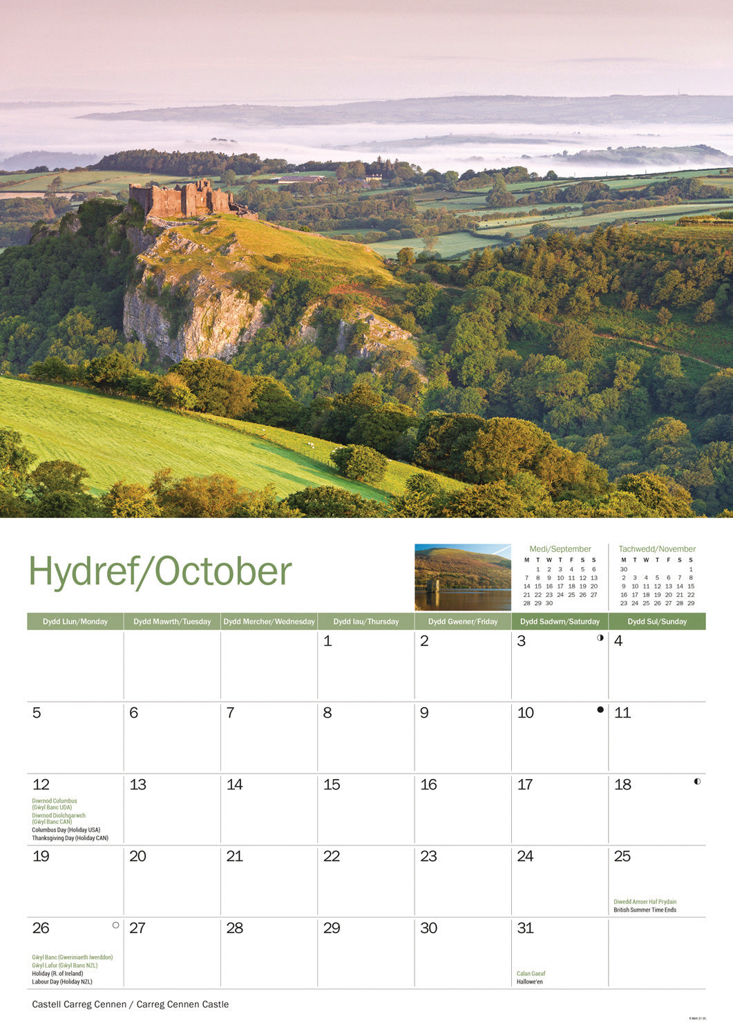 Brecon Beacons A4 Calendar 2026