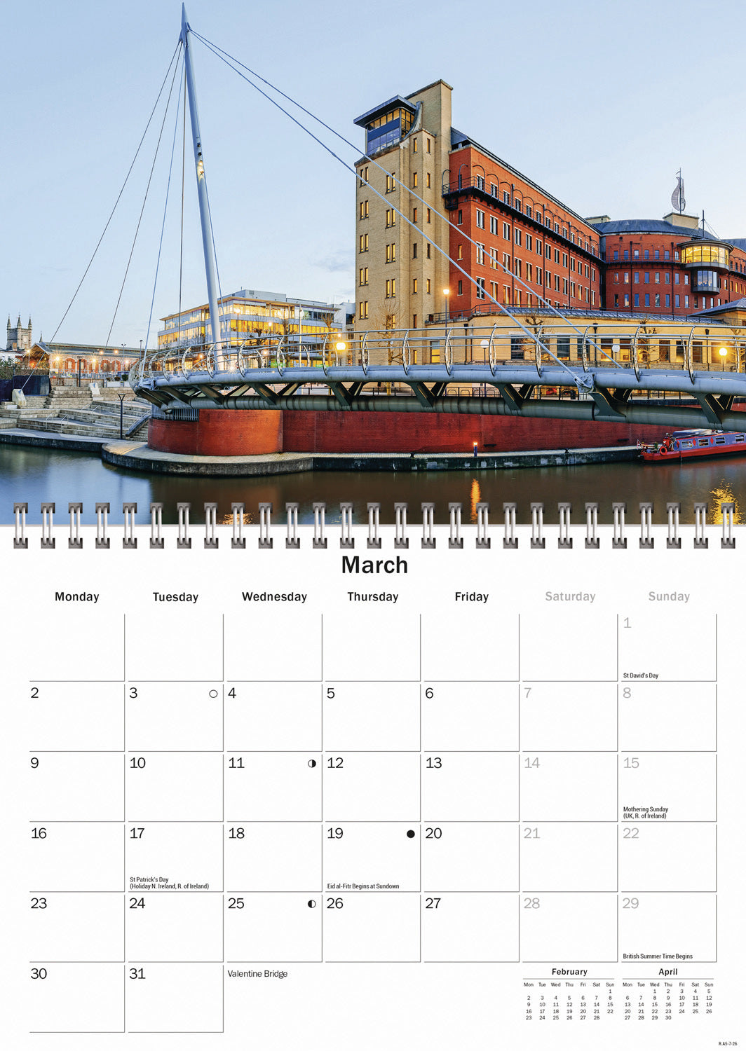 Bristol A5 Calendar 2026