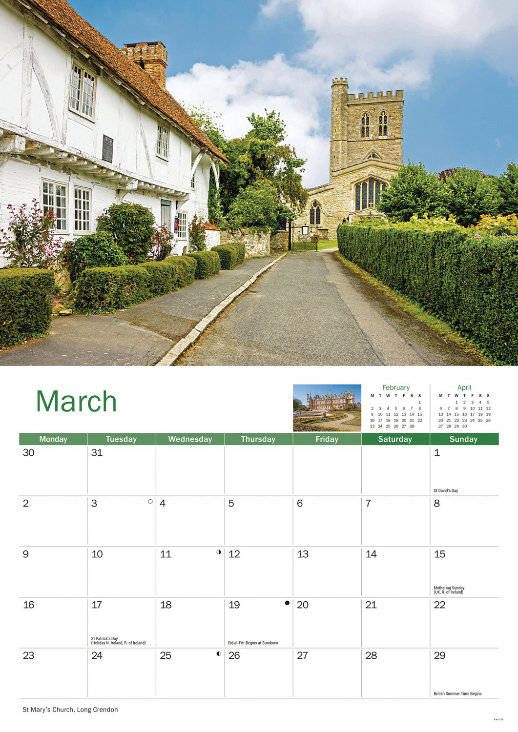 Buckinghamshire A4 Calendar 2026