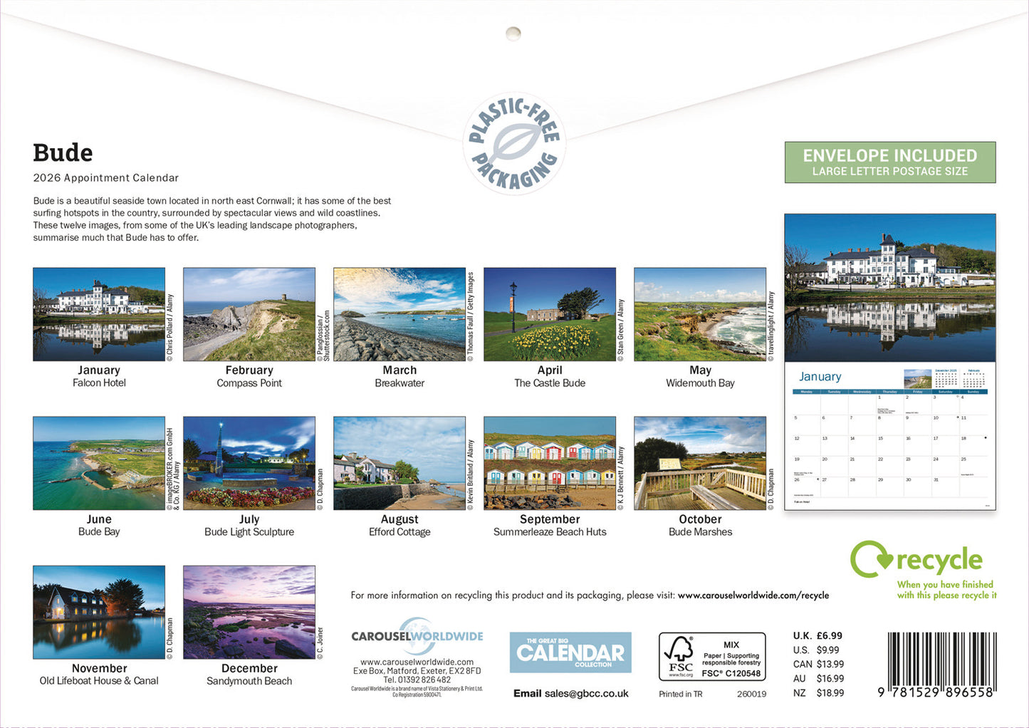 Bude A4 Calendar 2026
