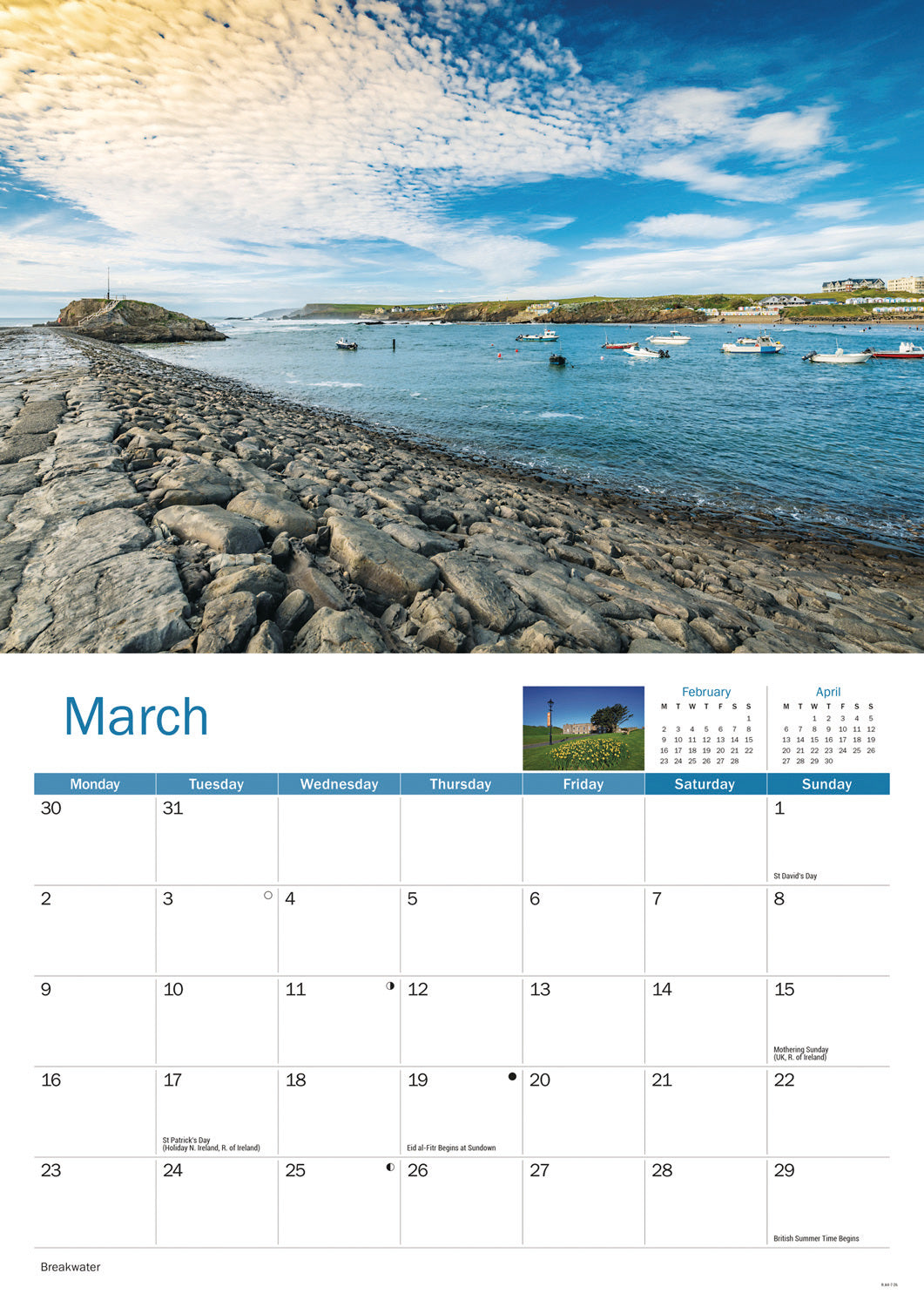 Bude A4 Calendar 2026