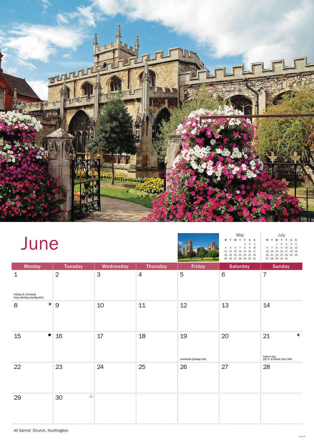 Cambridgeshire A4 Calendar 2026