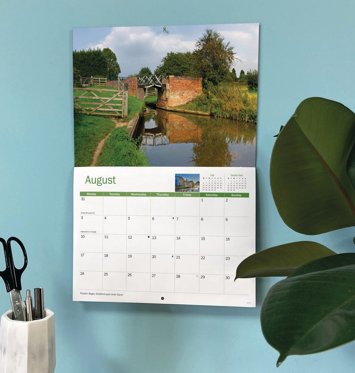 Canals & Waterways A4 Calendar 2026