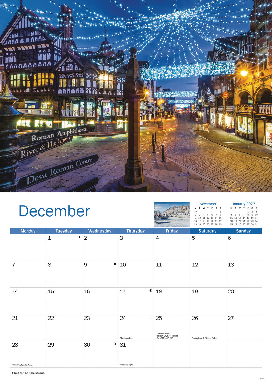 Cheshire A4 Calendar 2026