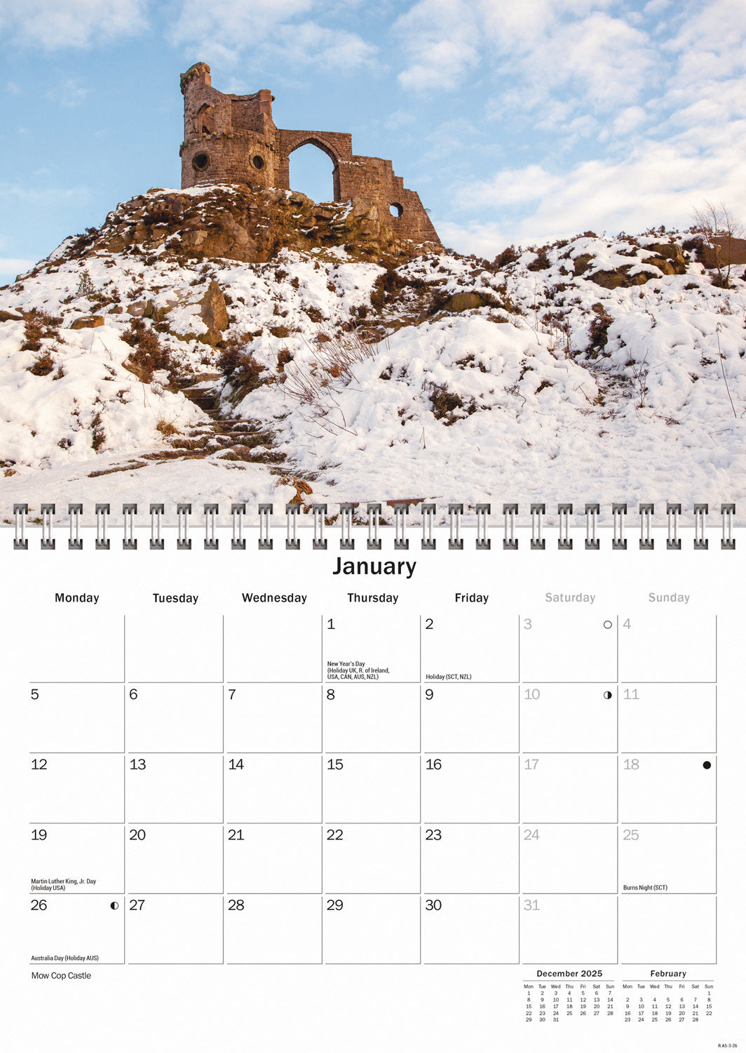 Cheshire A5 Calendar 2026