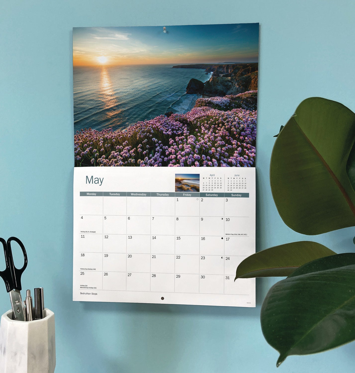 Cornish Sunsets A4 Calendar 2026