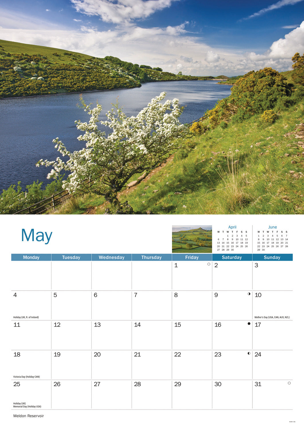 Dartmoor A4 Calendar 2026