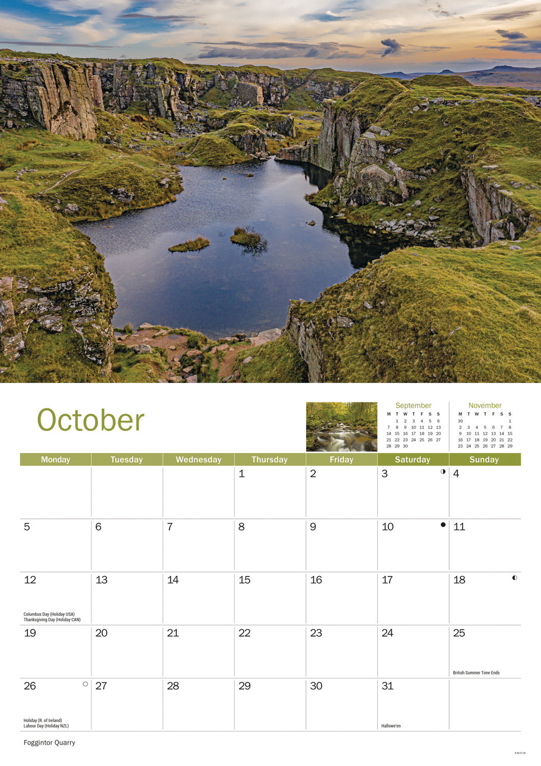 Dartmoor A4 Calendar 2026