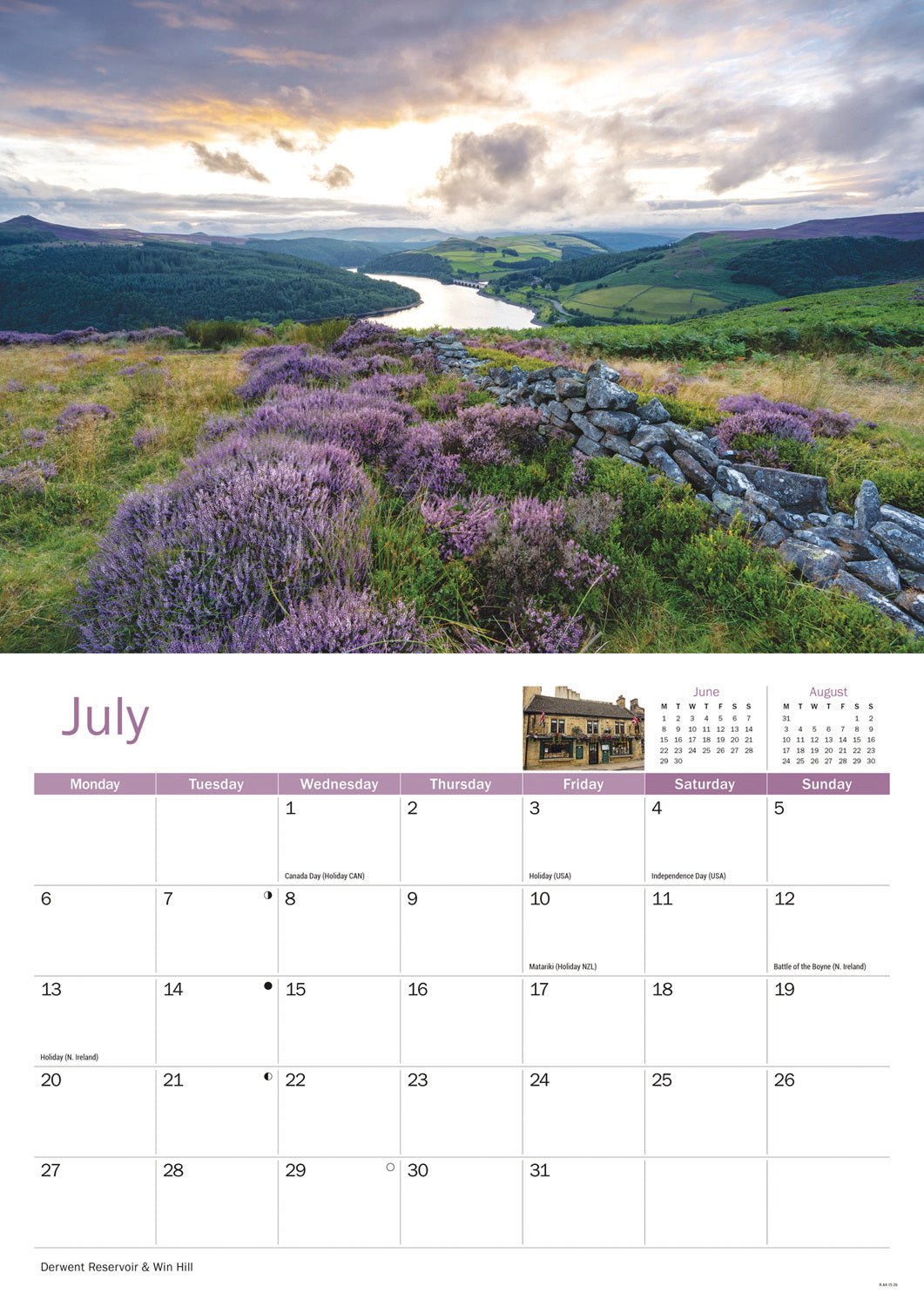 Derbyshire A4 Calendar 2026