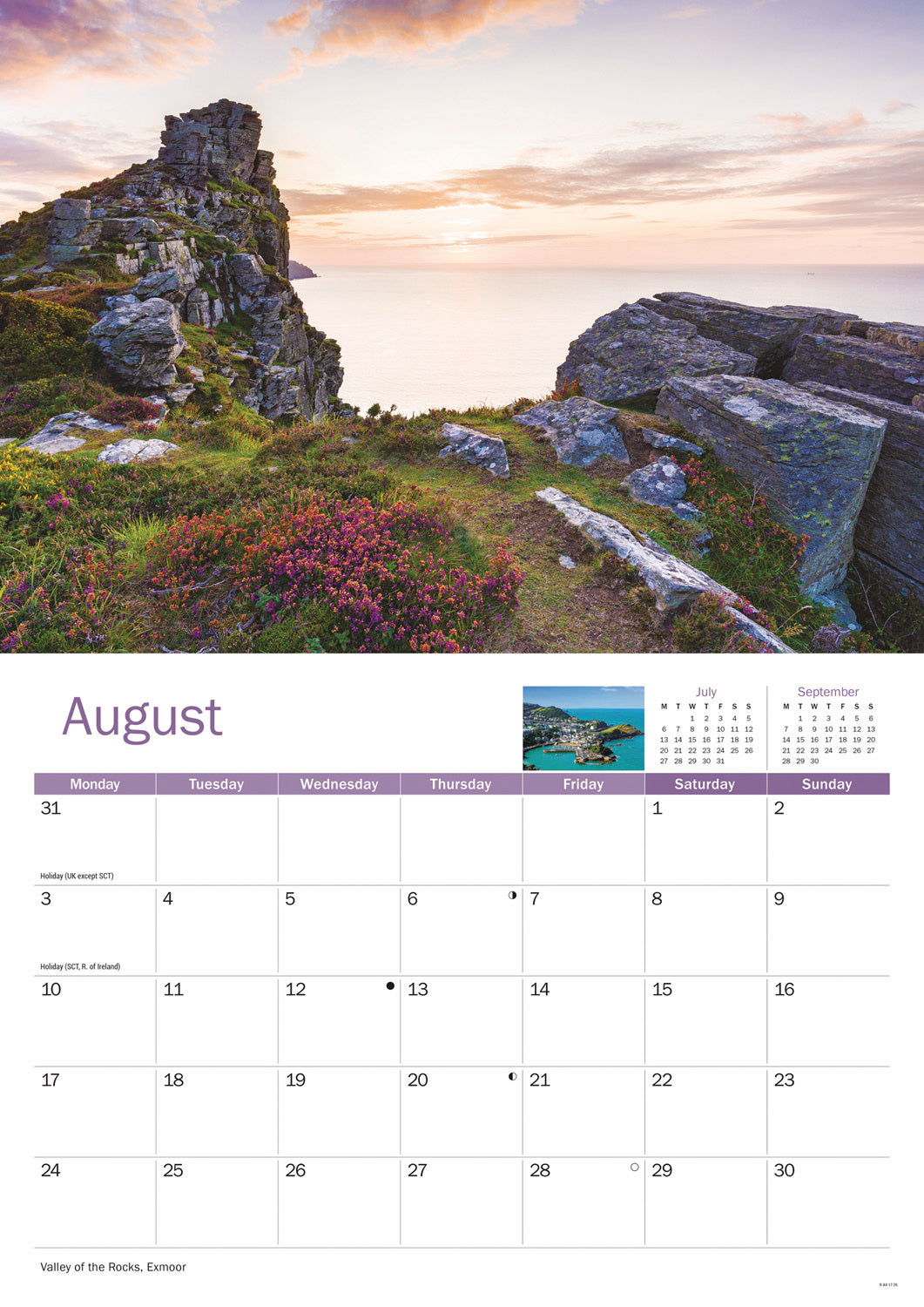 Devon A4 Calendar 2026