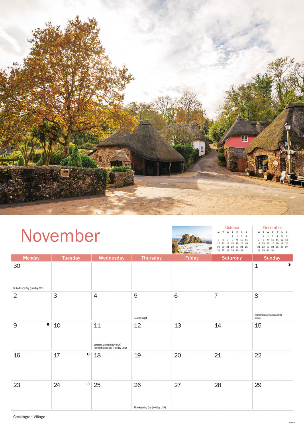 Devon A4 Calendar 2026