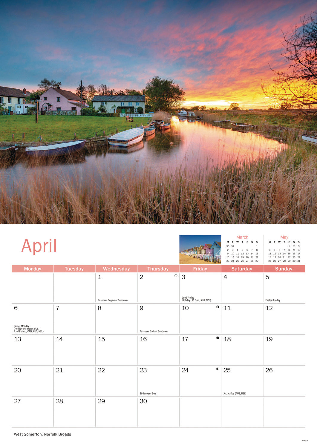 East Anglia A4 Calendar 2026