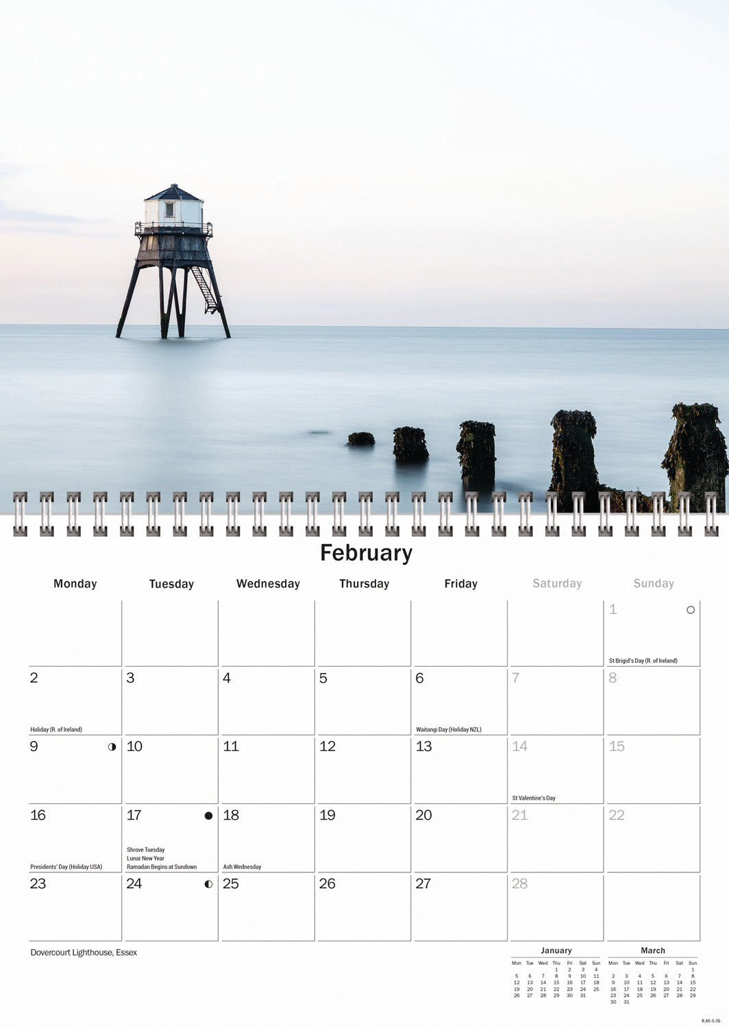 East Anglia A5 Calendar 2026