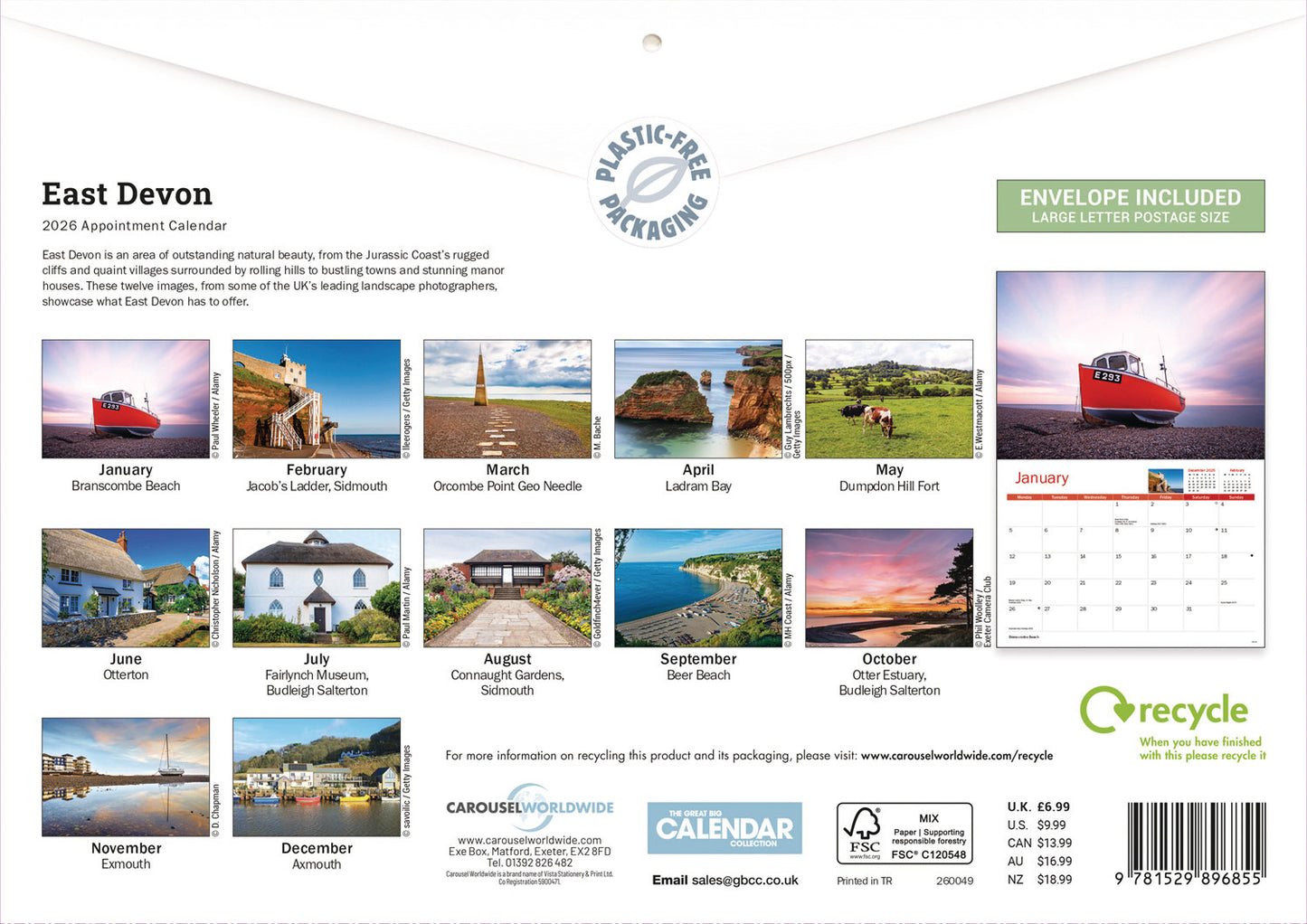East Devon A4 Calendar 2026