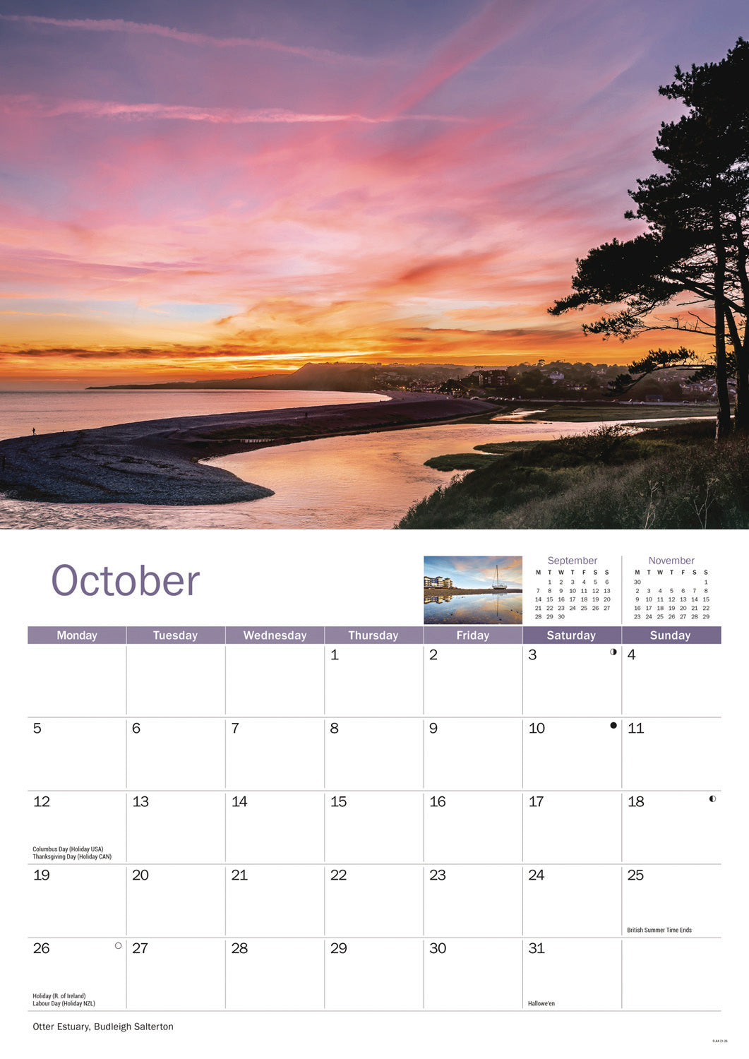 East Devon A4 Calendar 2026