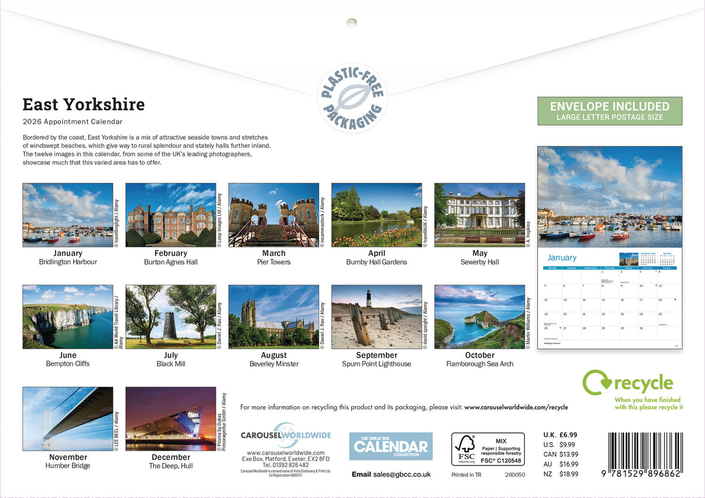 East Yorkshire A4 Calendar 2026