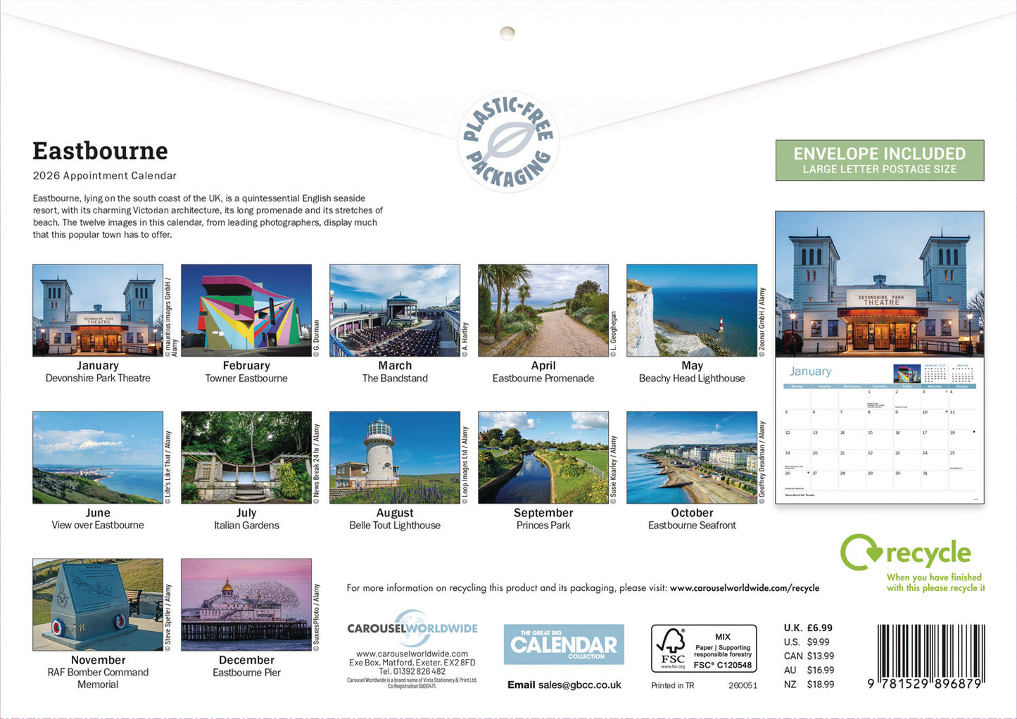 Eastbourne A4 Calendar 2026