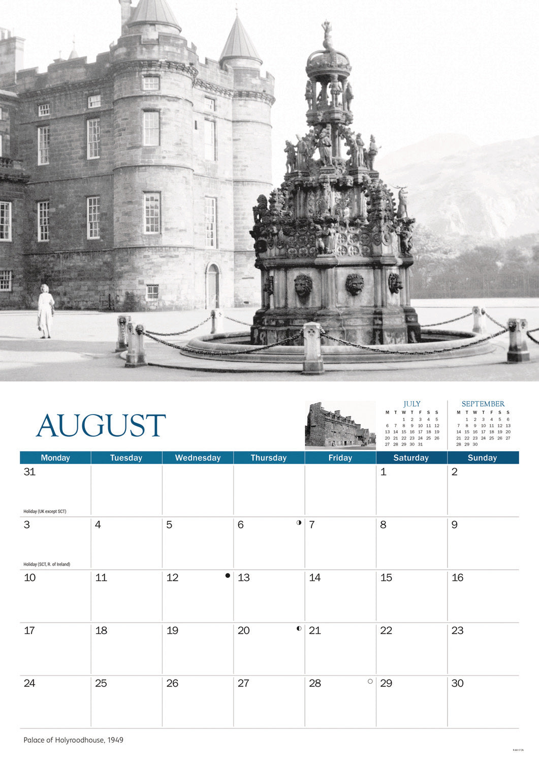 Edinburgh Memories A4 Calendar 2026