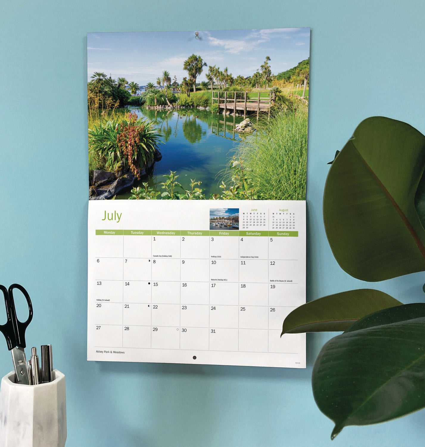 English Riviera A4 Calendar 2026