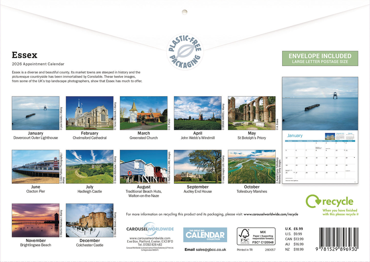 Essex A4 Calendar 2026