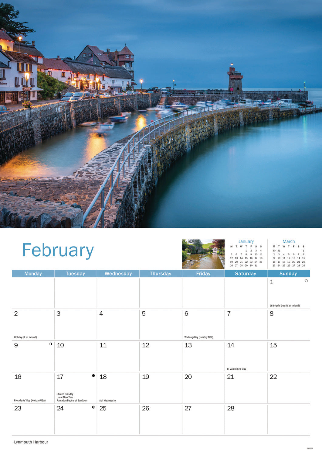 Exmoor A4 Calendar 2026