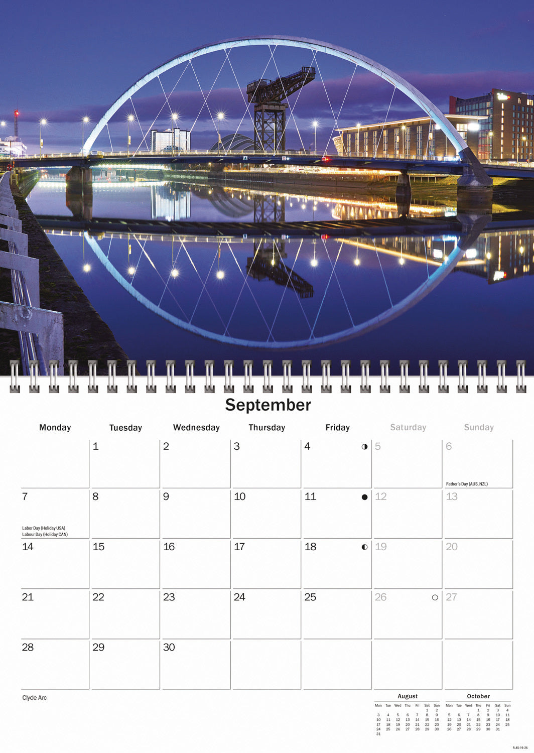 Glasgow A5 Calendar 2026