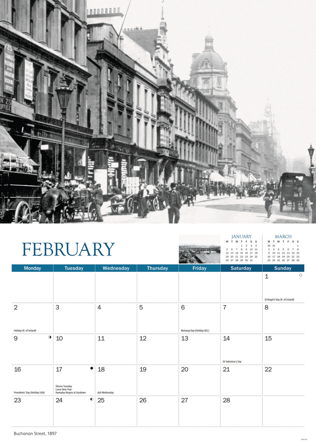 Glasgow Memories A4 Calendar 2026