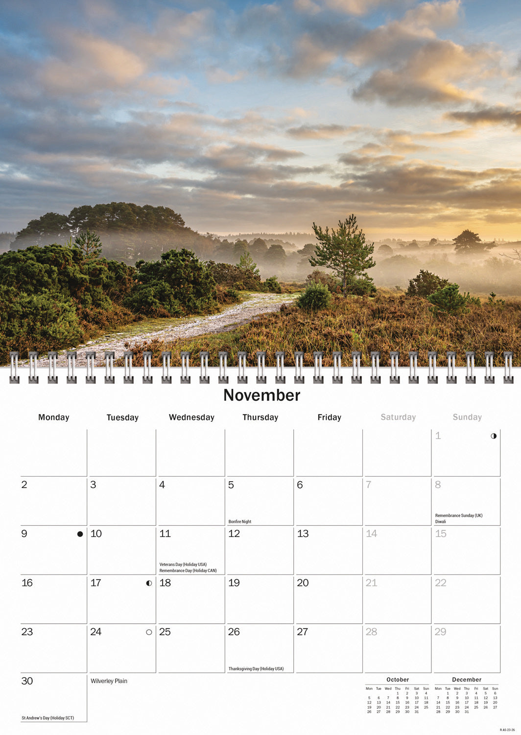 Hampshire A5 Calendar 2026