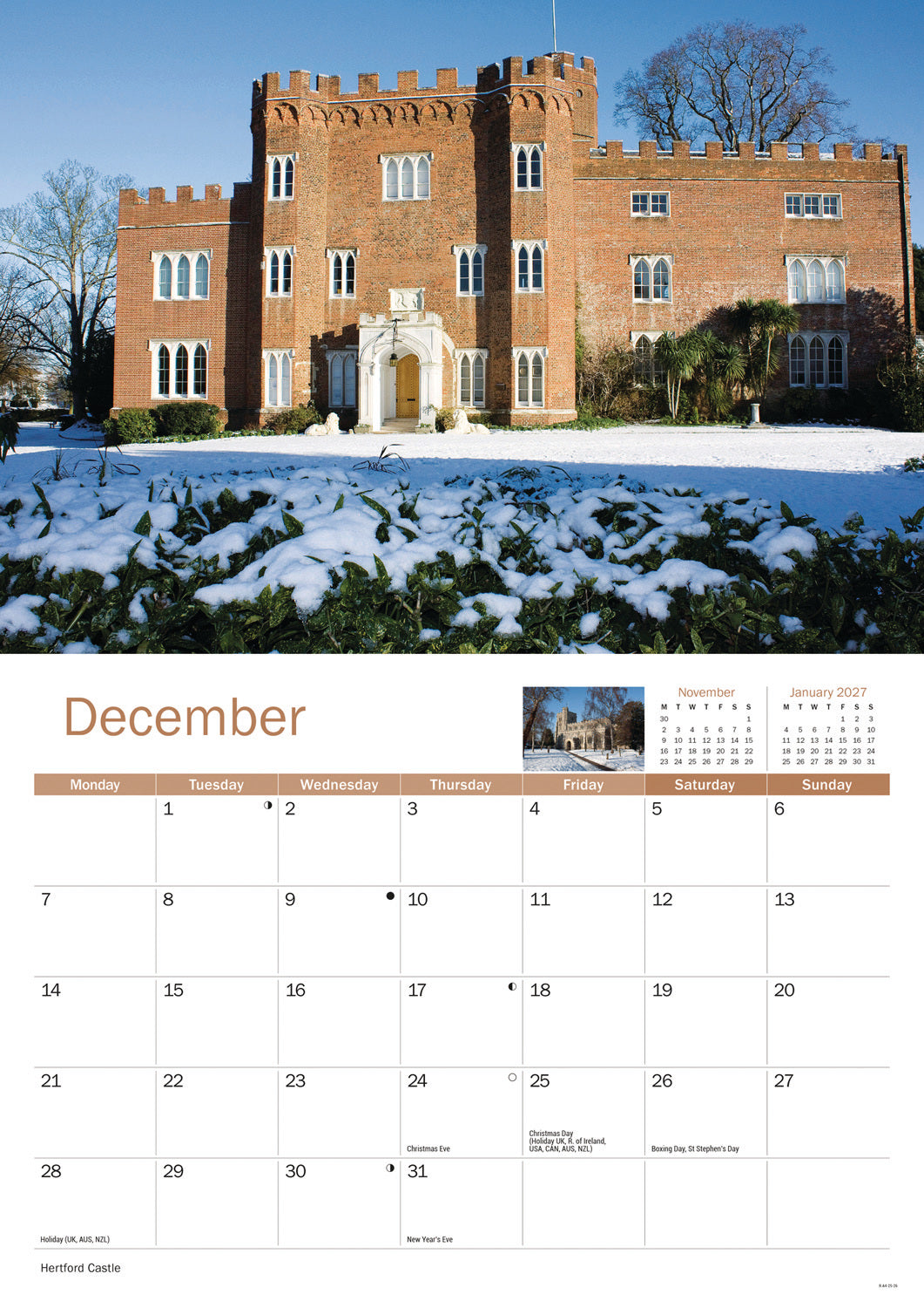Hertfordshire A4 Calendar 2026
