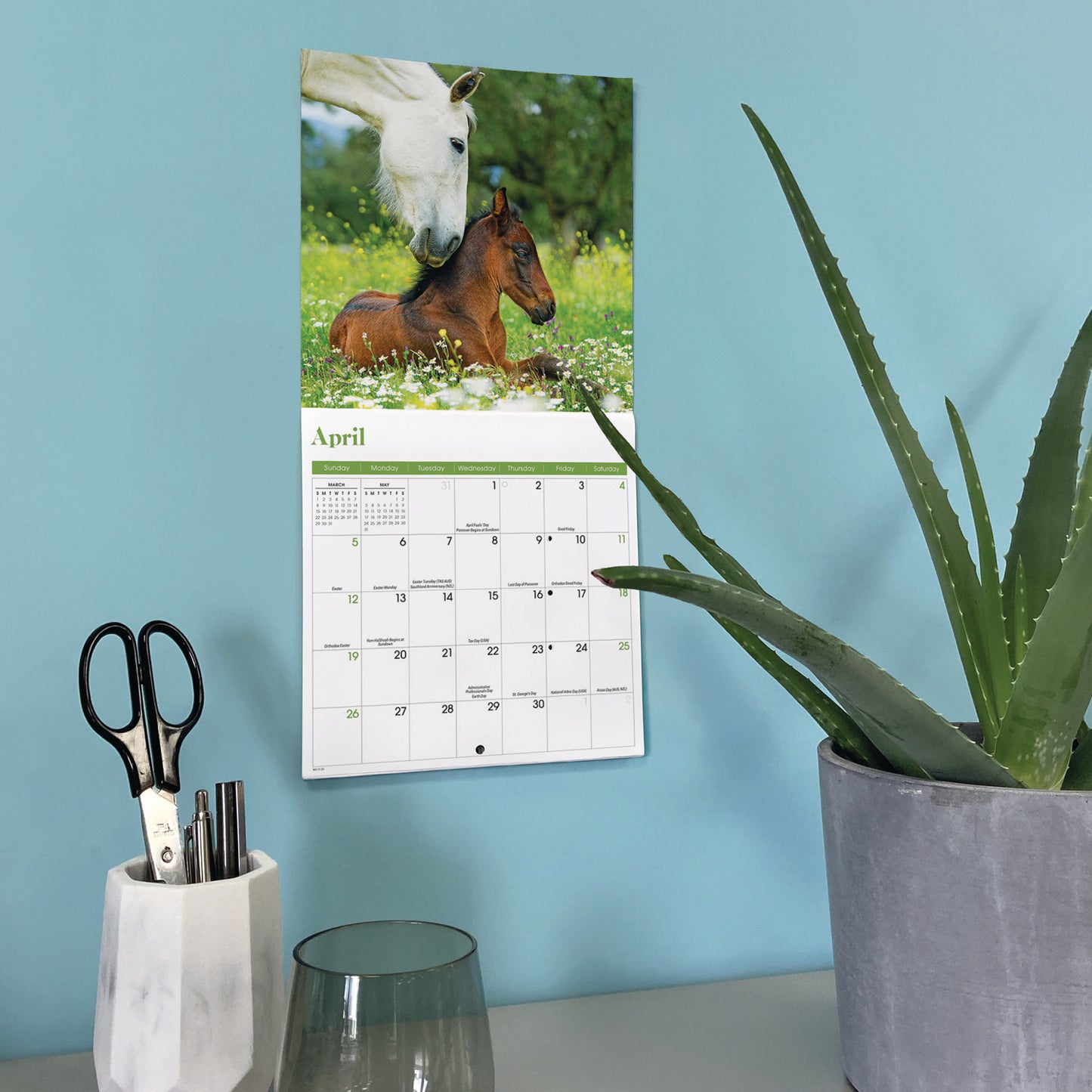 Horses Mini Calendar 2026