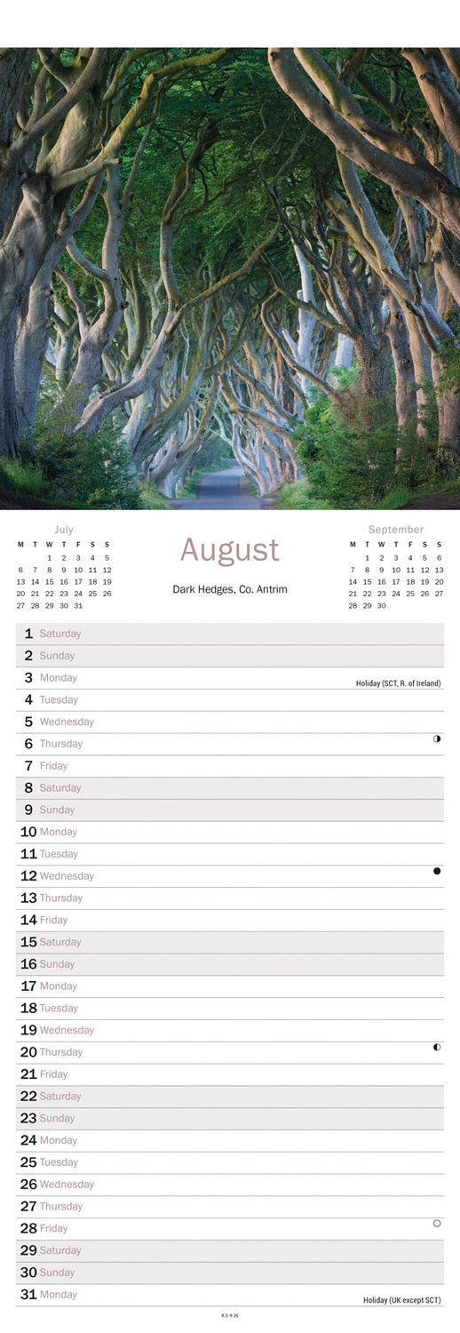 Ireland Slim Calendar 2026