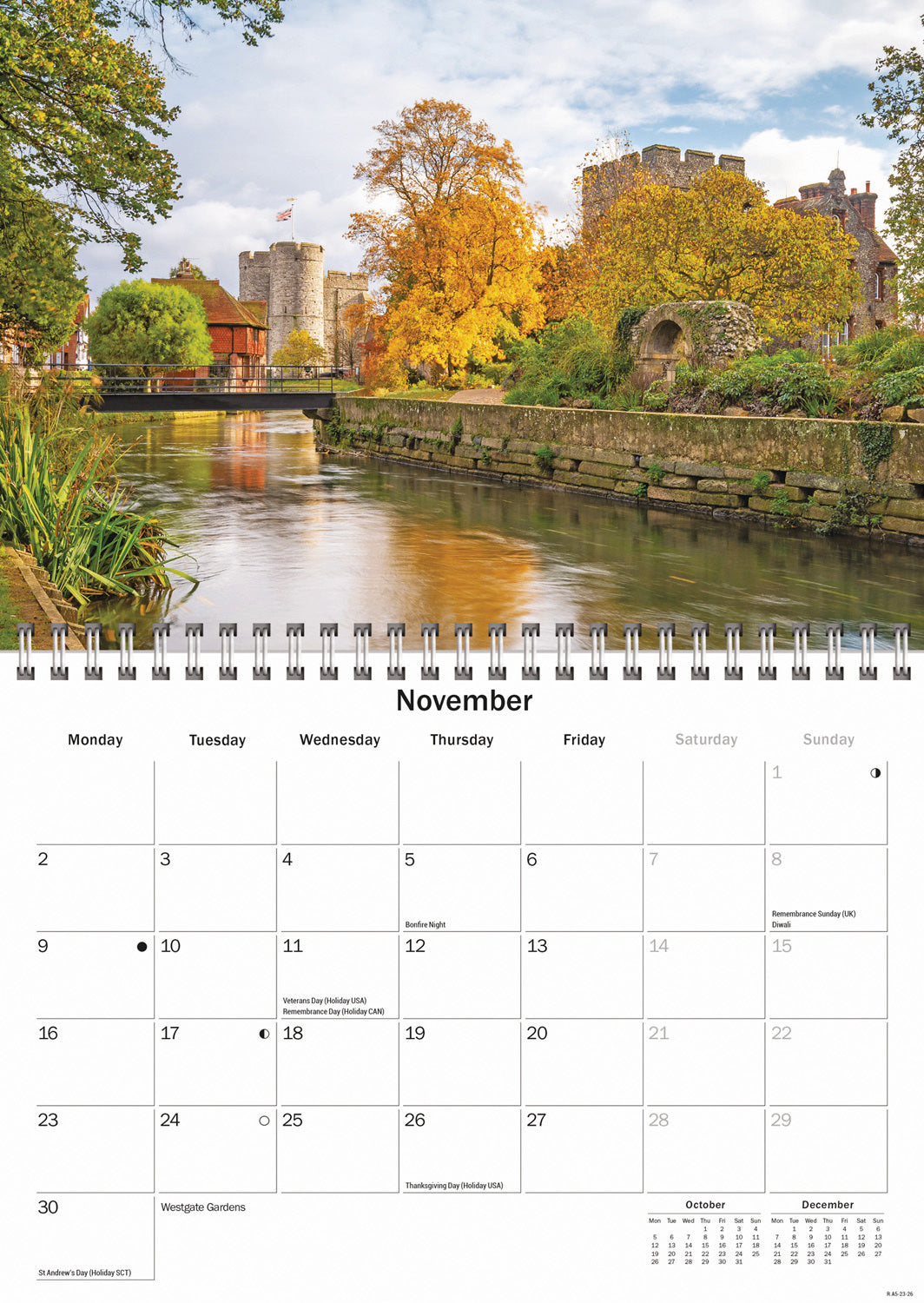 Kent A5 Calendar 2026