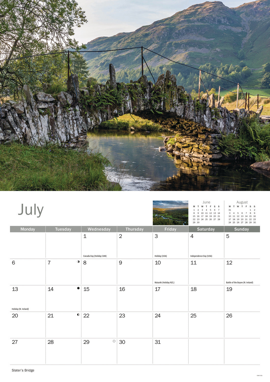 Lake District A4 Calendar 2026