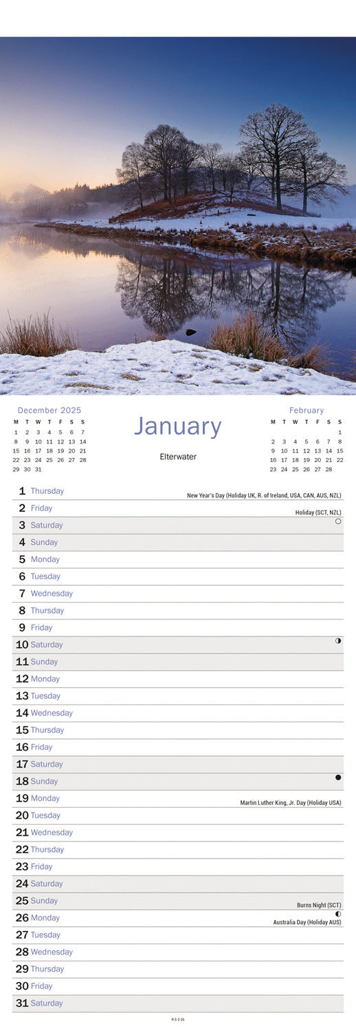 Lake District Slim Calendar 2026
