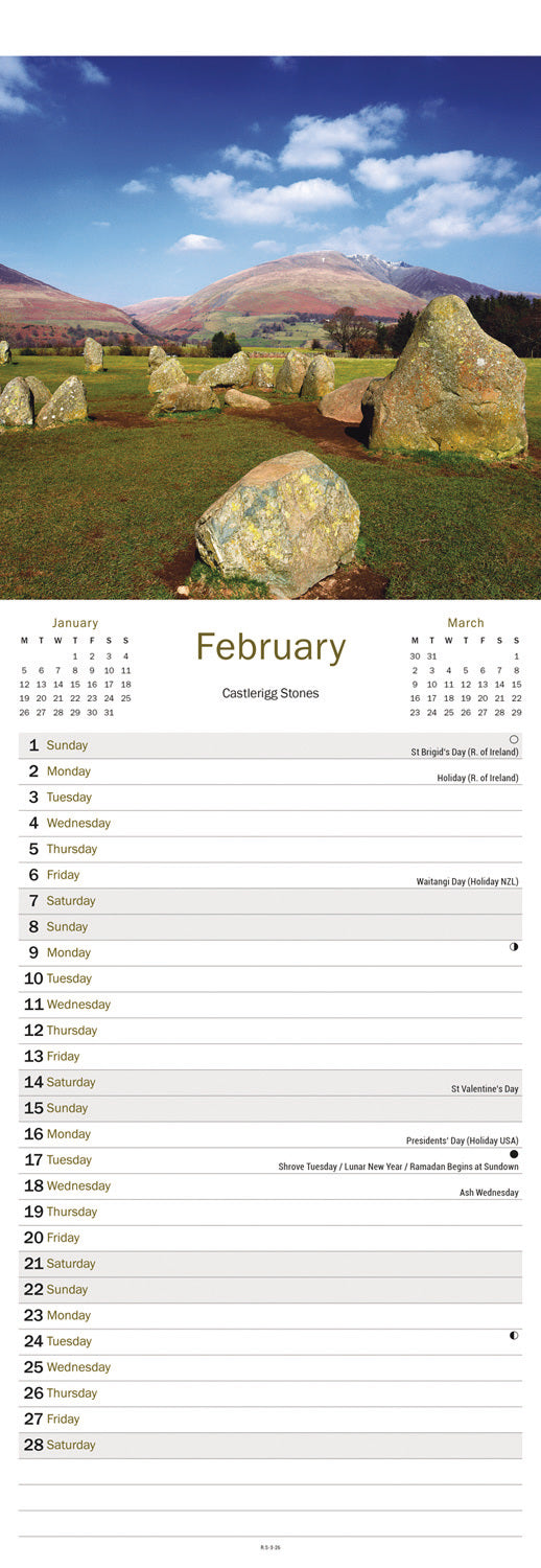 Lake District Slim Calendar 2026