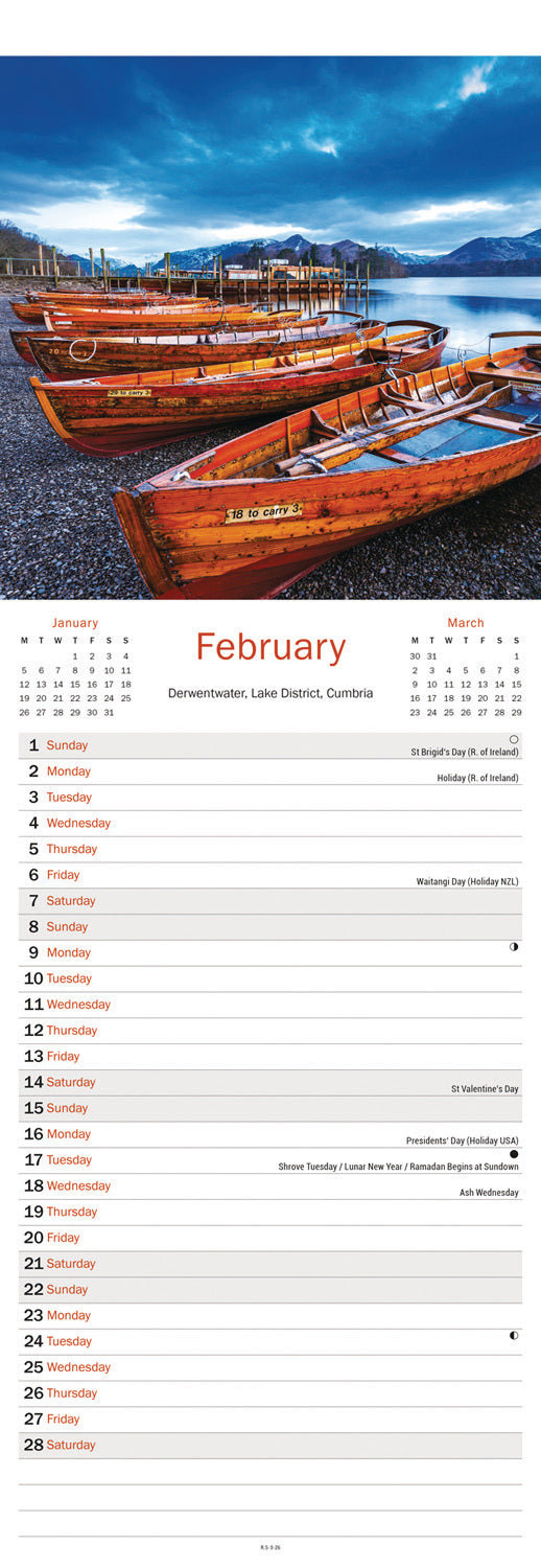 Lancashire & The North West Slim Calendar 2026