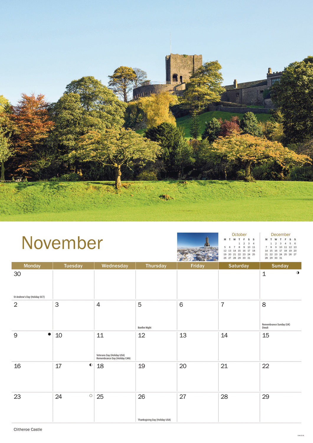 Lancashire A4 Calendar 2026