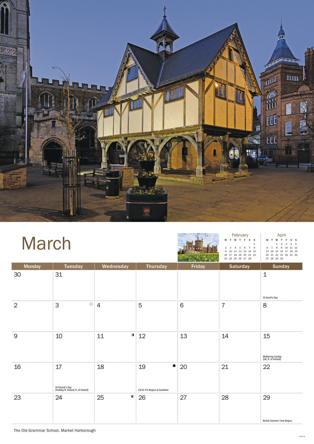 Leicestershire A4 Calendar 2026