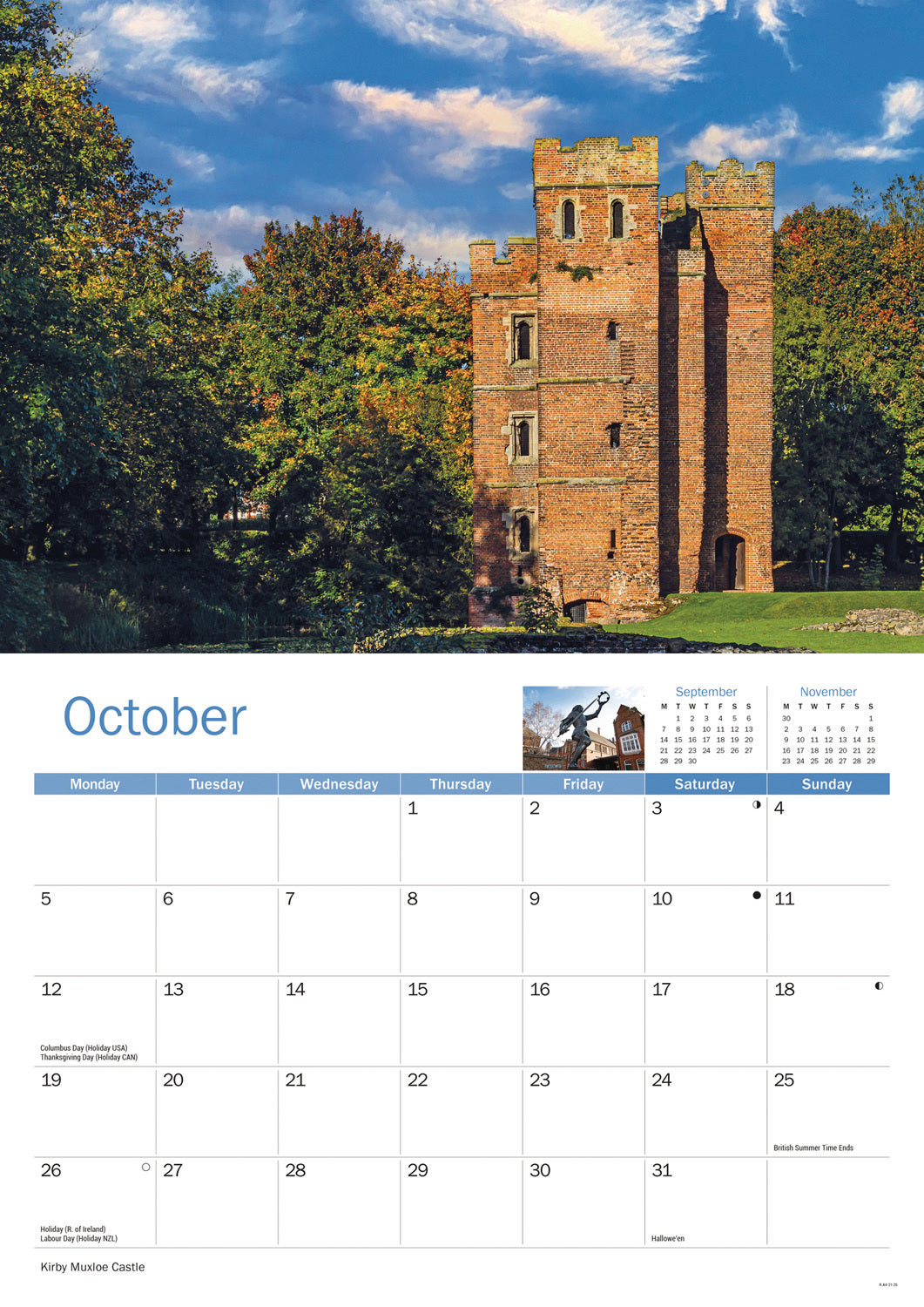 Leicestershire A4 Calendar 2026