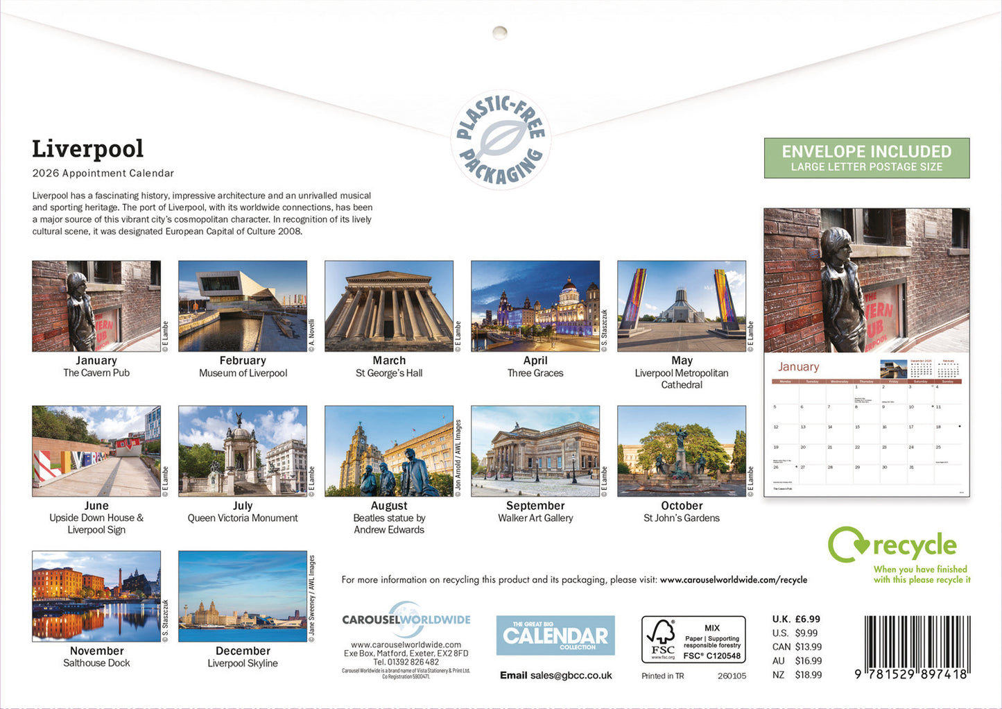 Liverpool A4 Calendar 2026