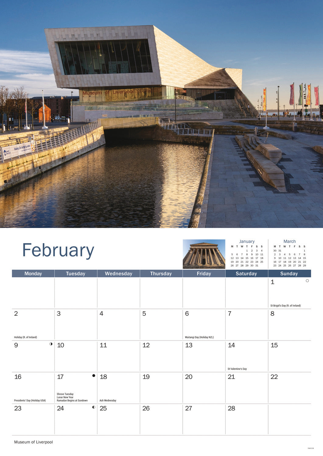 Liverpool A4 Calendar 2026