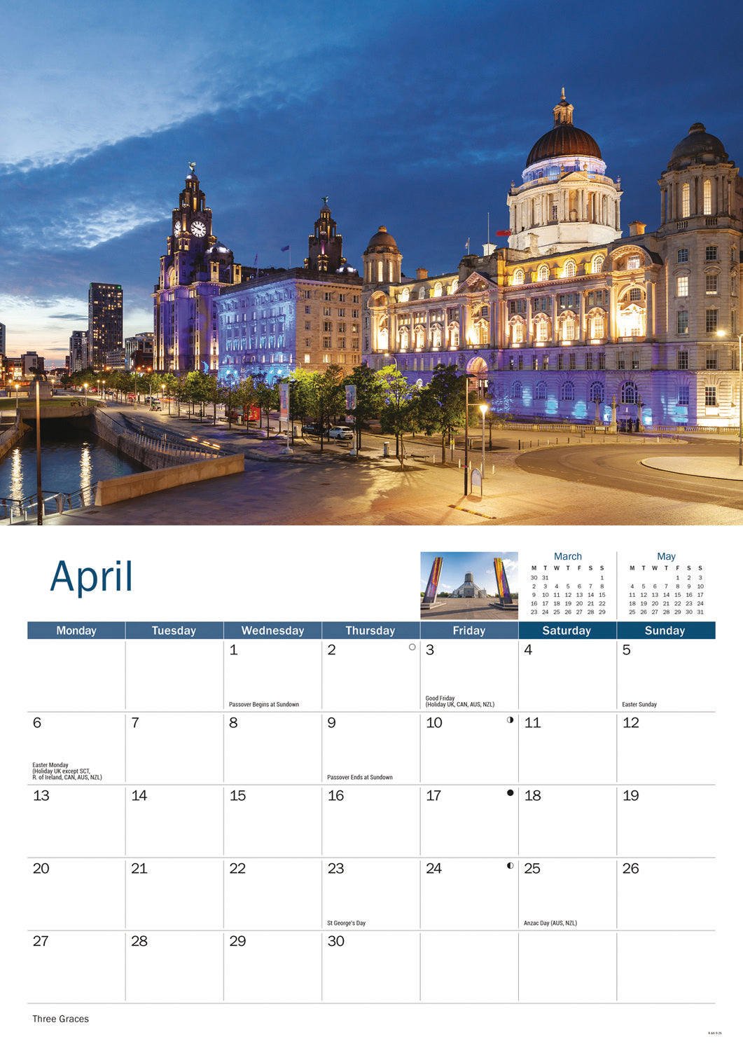Liverpool A4 Calendar 2026