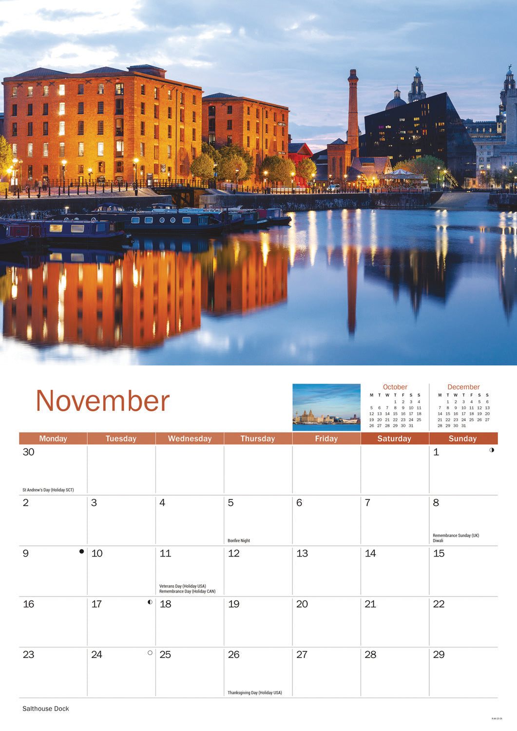 Liverpool A4 Calendar 2026