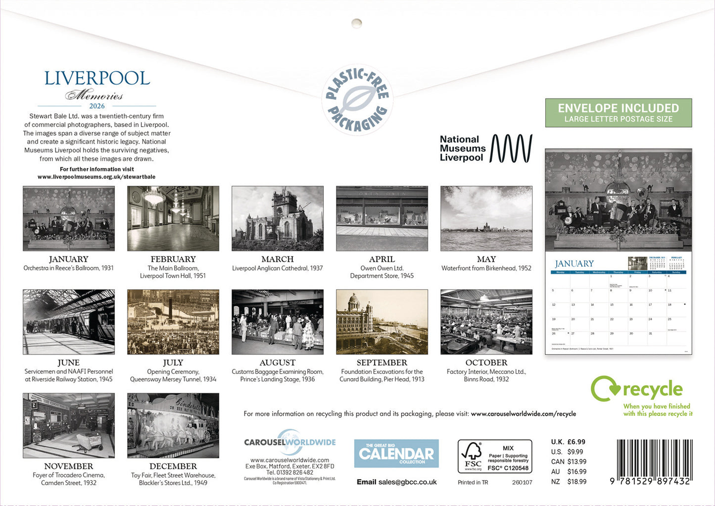 Liverpool Memories A4 Calendar 2026