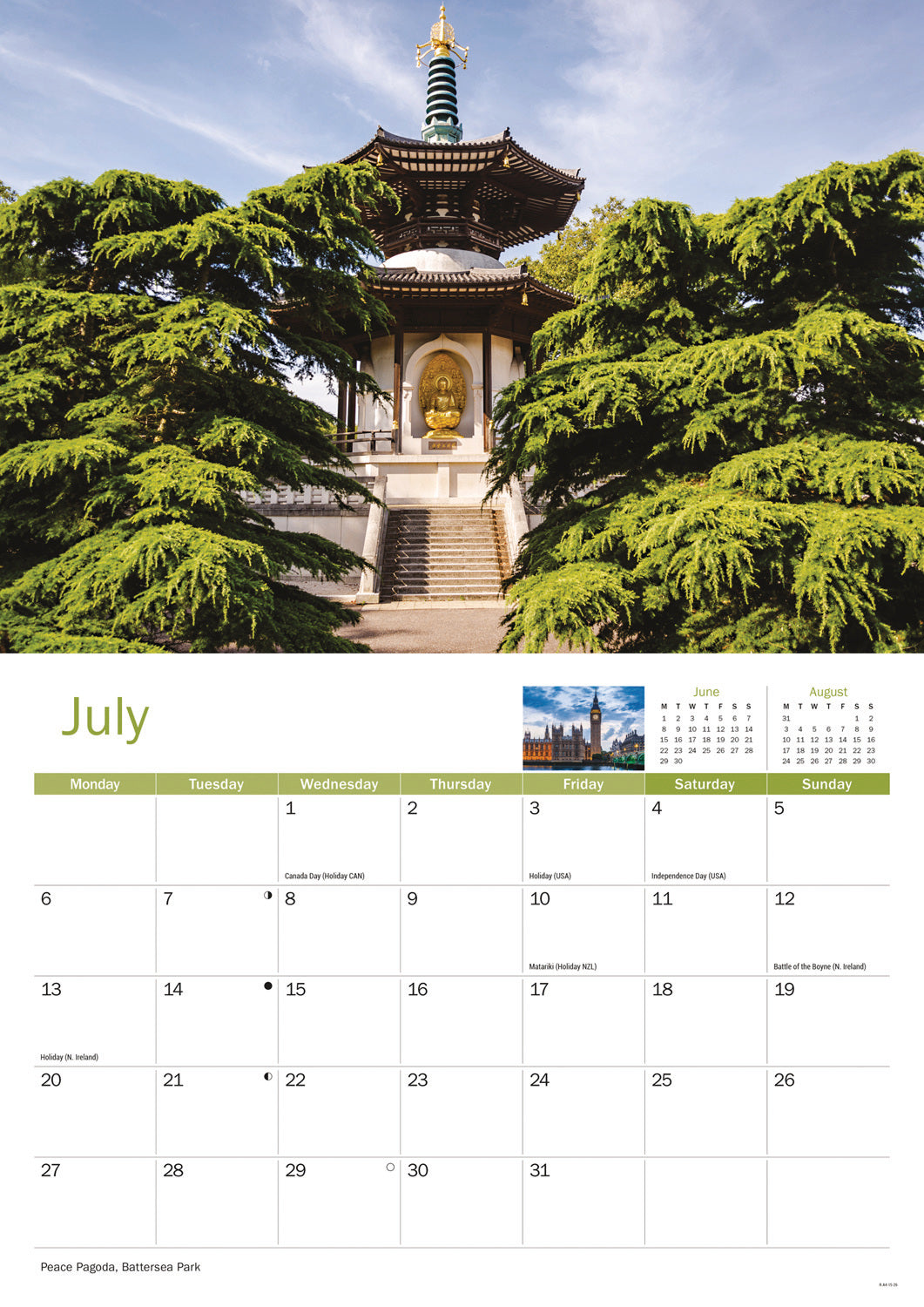 London A4 Calendar 2026