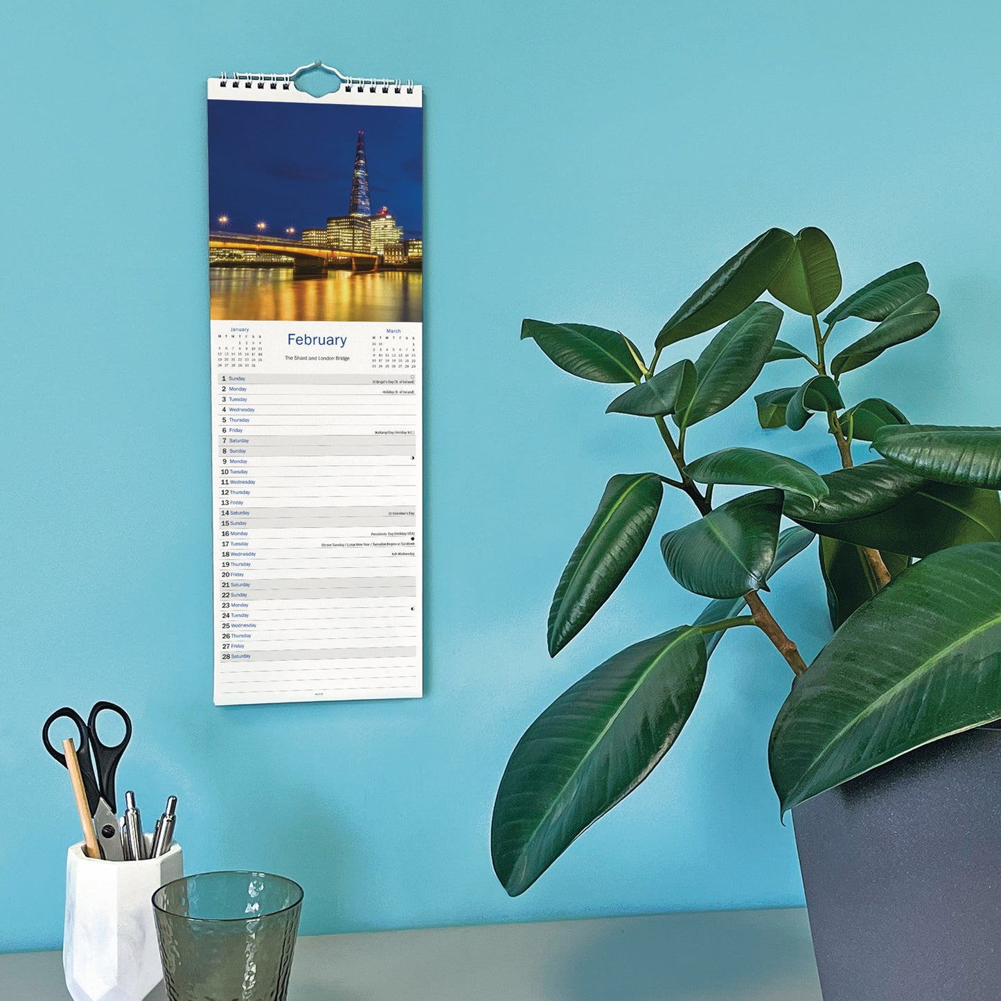 London Slim Calendar 2026